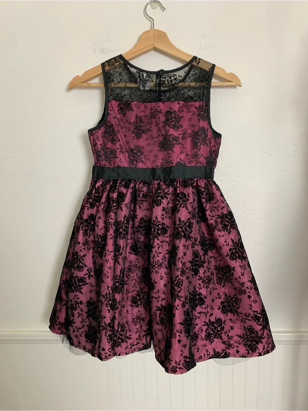 Harajuku Mini Target Whimsygoth Black Lace Dress Girls 14/16 Retro Tulle Party